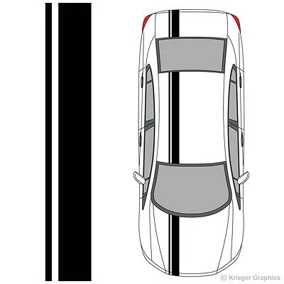 Calcomanías de vinilo 3M de rayas de carreras de rally desplazadas individuales para Honda Civic Accord CRZ Foto 1 de 4