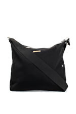 Gucci Womens Vintage Nylon Zip Top Hobo Shoulder Bag Handbag Black