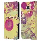 Head Case Designs Sunflower Leather Book Wallet Case Cover For Motorola Phones