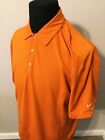 Nike Polo Shirt Mens M Orange Performance Stretch Golf Dri fit NWOT