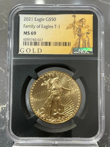 2021 $50 Gold American Eagle Type 1 NGC MS 69 (Liberty Series Retro Core) Cover