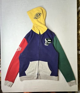 Polo Ralph Lauren Colorblock P Wing Football Zip Hoodie Boys XL 18-20 Men Medium - Picture 1 of 9