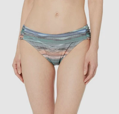 Calcinha de biquíni feminina Prana logotipo Sirra cintura média xadrez elástica tamanho pequeno $135 - Imagem 1 de 2