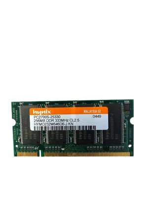 Hynix PC2700S 256 MB SO-DIMM 333 MHz DDR Memory (HYMD232M646C6-J) - Image 1 of 2