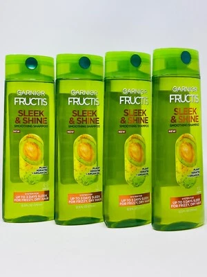 4 Garnier Fructis Sleek & Shine Smoothing Shampoo 12.5  fl oz / 370 mL New - Image 1 of 3