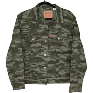 Levi's Mens Camo Print Trucker Jacket Size Small Button Front Casual - Picture 1 of 6