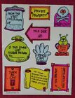 Vintage 1980's Hallmark Cards Word Phrase Stickers- 1 Sheet