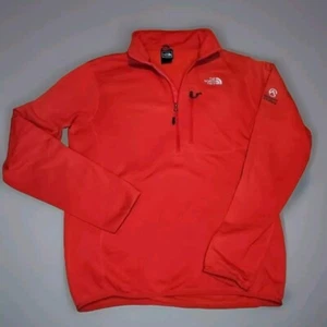 North Face Summit Series Power Flux Orange Mens Medium Quarter Zip - Picture 1 of 9