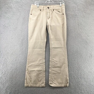 Tommy Hilfiger Bootcut Pants Womens 6 Beige Cotton Blend Mid Rise 5 Pockets Zip - Image 1 of 4