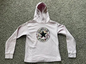 Converse All Star Chuck Taylor Light Pink Hoodie Girl’s Size L Sweatshirt - Picture 1 of 4