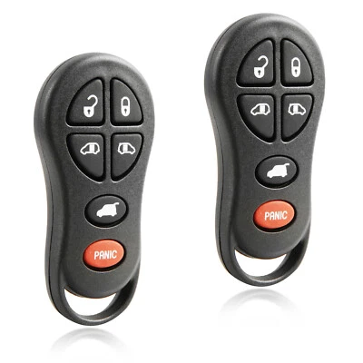 2 Remote Key Fob 6-Button for 2001 2002 2003 2004 Dodge Grand Caravan GQ43VT18T Foto 1 de 4