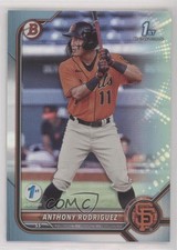 2022 Bowman 1st Edition Sky Blue Foil Anthony Rodriguez #BPPF-26