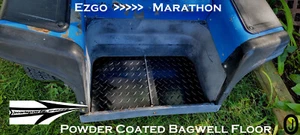 Ezgo Marathon Golf Cart Powder Coated Aluminum Diamond Plate Bagwell floor cover - Picture 1 of 9