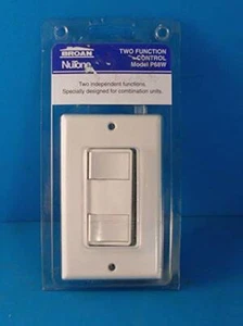Broan Fan P68W 2-Function Control Wall Switch, White - Picture 1 of 1