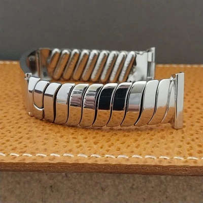 1953 Flex-Let Sterling Silver ID & Stainless Steel Expansion Vintage Watch Band - Image 1 of 4
