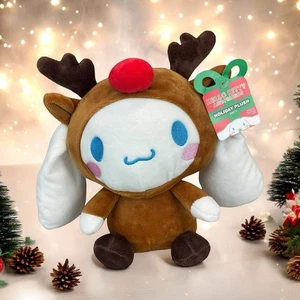 NUEVO CON ETIQUETAS Sanrio Holiday Hello Kitty & Friends Cinnamoroll Peluche 9" Navidad Reno - Imagen 1 de 11