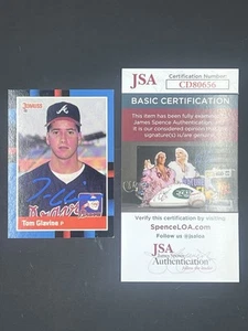 Tom Glavine Signed 1988 Donruss RC IP Auto JSA Atlanta Braves - Picture 1 of 2