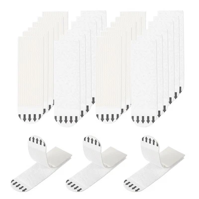 Picture Hanging Strips, 64 Pairs Poster Strips 70x20mm White Foto 1 de 4