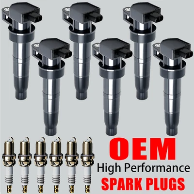 OEM 6X bobinas de encendido y 6x bujías de iridio para Hyundai Santa Fe Kia Sorento Foto 1 de 4
