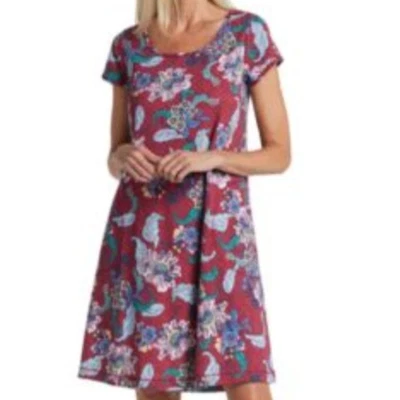 Miss Elaine Womens Scoop Neck Printed Short Nightgown,Multi Floral,Small - Image 1 of 4