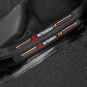 4pz Adesivo Paragraffio Piastra Porta per Striscia Soglia Auto Mitsubishi - Foto 1 di 6