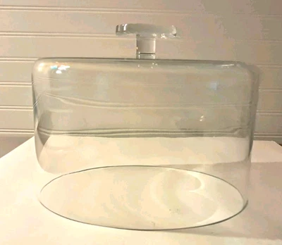 Cúpula con soporte para pasteles de vidrio KROSNO solo 10 pulgadas redonda Foto 1 de 4