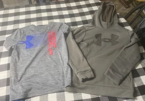 Under Armour Kid’s boys shirt & sweatshirt lot Youth Size Medium - Picture 1 of 2