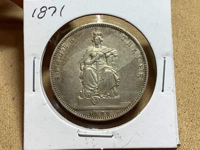 PRUSSIA (Germany) 1 Thaler 1871 A - Silver 0.9 - Victory Over France - Image 1 of 4