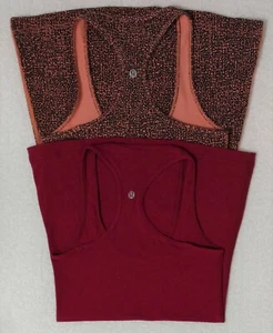 Lululemon 2 4 Tank Top Cool Racerback CRB Small S Medium M lot 2 - Picture 1 of 2
