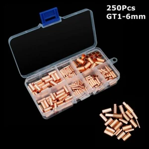 250X Copper Tube Butt Connectors Wire Ferrule Cable Crimp Terminal Kit GT1-6mm - Picture 1 of 8