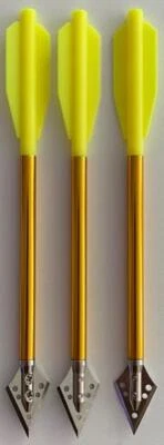 ELONG 3 pernos de aluminio con puntas de caza 6,5" para ballesta de pistola pernos de ballesta