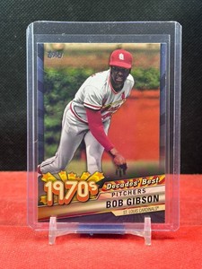 2020 Topps Series 1 Decades' Best Blue Parallel #31 Bob Gibson Cardinals MLB