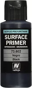 Vallejo Black Primer Acrylic Polyurethane 60ml - Picture 1 of 1