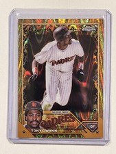 TONY GWYNN 2023 Topps Gilded Chrome RayWave Gold Etch Refractor # 03/25 PADRES