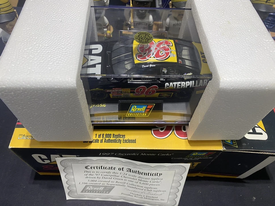 NASCAR 1/24 Diecast David Green #96 Caterpillar Autographed - Image 1 of 1