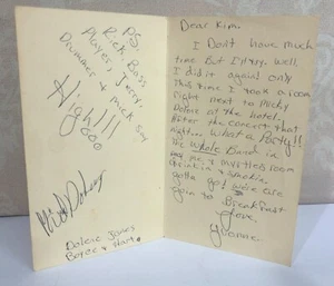 Vintage Mickey Signed Dolenz Jones Boyce Hart Monkees Tour Collectible Fan Card - Picture 1 of 5