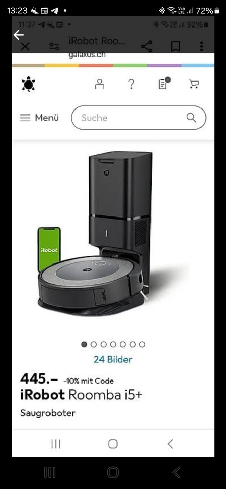 iRobot Roomba i5+ Staubsaugerroboter - Schwarz/Grau - Bild 1 von 1