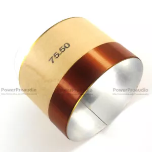 Bobina voce basso 75,5mm alluminio bianco rame puro filo tondo 8ohm - Foto 1 di 3