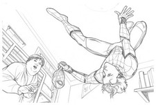 Spider-Man Homecoming Original Spider-Man Pencil Art by Steve Kurth PUBLISHED