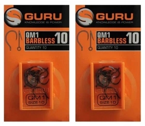 Guru QM1 Barbless Match Super Strong Eyed Hooks x2 Packs NEW *All Sizes* - Picture 1 of 3
