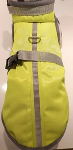 Abrigo de invierno felpa XS S M abrigo para perro repelente al agua neón amarillo reflectante - Imagen 1 de 3
