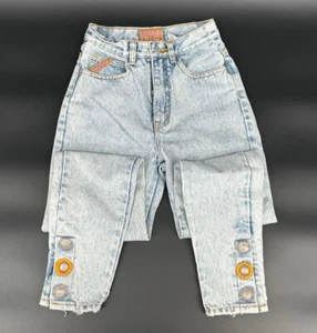 Vintage 1980s Jordache Acid Stone Wash Girls Jeans, Size 5/6 - Picture 1 of 13