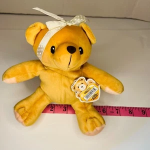 Cherished Teddies Teddie the Heart of Gold Jackie Plush Stuffed Beaned Bear 8" - Picture 1 of 7
