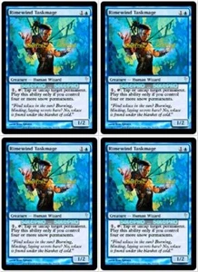 4x RIMEWIND TASKMAGE magic COLDSNAP 1/2 BLUE CREATURE MTG PLAYSET CARDS LOT - Picture 1 of 2