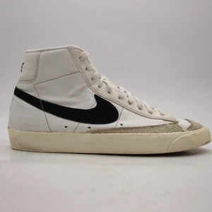 Nike Blazer Mid 77 Men's Size 13 White Black Leather Athletic Shoes BQ6806-100 - Picture 1 of 9