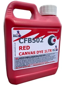 Rot Cabrio Dachhaube Canvas Farbreviver, stellt Farbe auf Stoffen wieder her. 1 LT - Bild 1 von 12