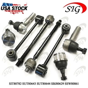 For 2005 - 2010 Jeep Grand Cherokee Front Ball Joint Tie Rod Sway Bar 8PC Kit - Picture 1 of 10