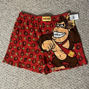 Donkey Kong Boxer Brief Underwear Nintendo Sleep Shorts Mens XL 100% Cotton - Picture 1 of 3