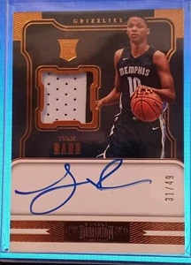 2017-18 Panini Dominion IVAN RABB Rookie Jersey Auto Bronze /49 Memphis Grizzlie - Bild 1 von 3