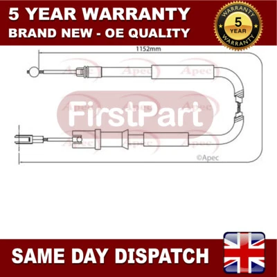 Fits Mercedes Vito Viano FirstPart Rear Right Hand Brake Cable 6394203685 - Image 1 of 2